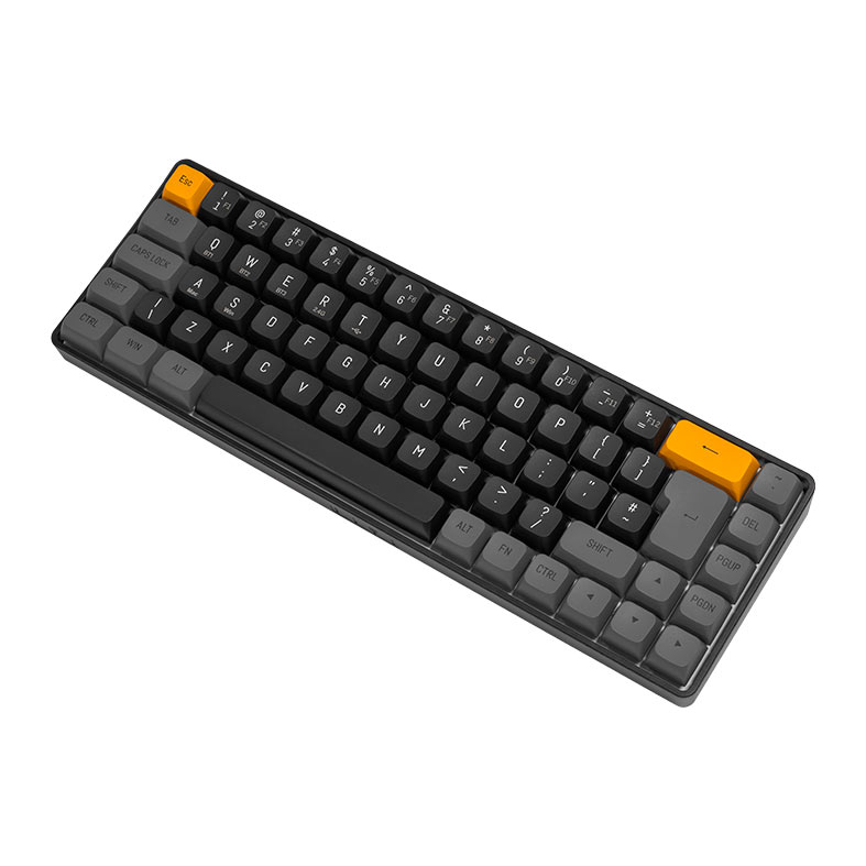 Teclado Mecanico Aigo GD68 Brown Sugar, Wireless, Switch Azul, Preto e Cinza, GD68-BS-BL - miniatura 4