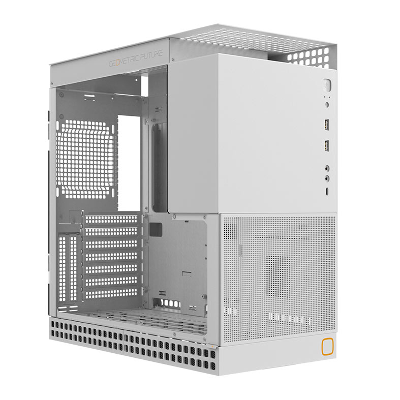 Gabinete Gamer Geometric Future Model 4 King Arthur, Mid-Tower, Lateral de Vidro, Branco, GEO-M4-KAW - miniatura 3