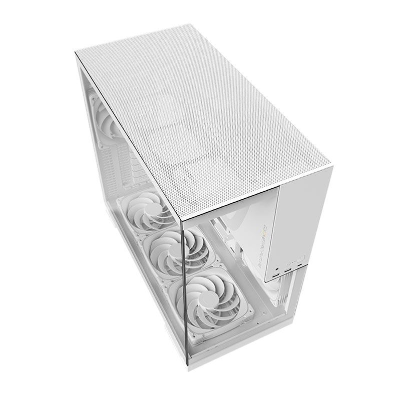 Gabinete Gamer Geometric Future Model 5, Mid-Tower, Lateral de Vidro, Com 5 Fans, Branco, GEO-M5F-W - miniatura 4