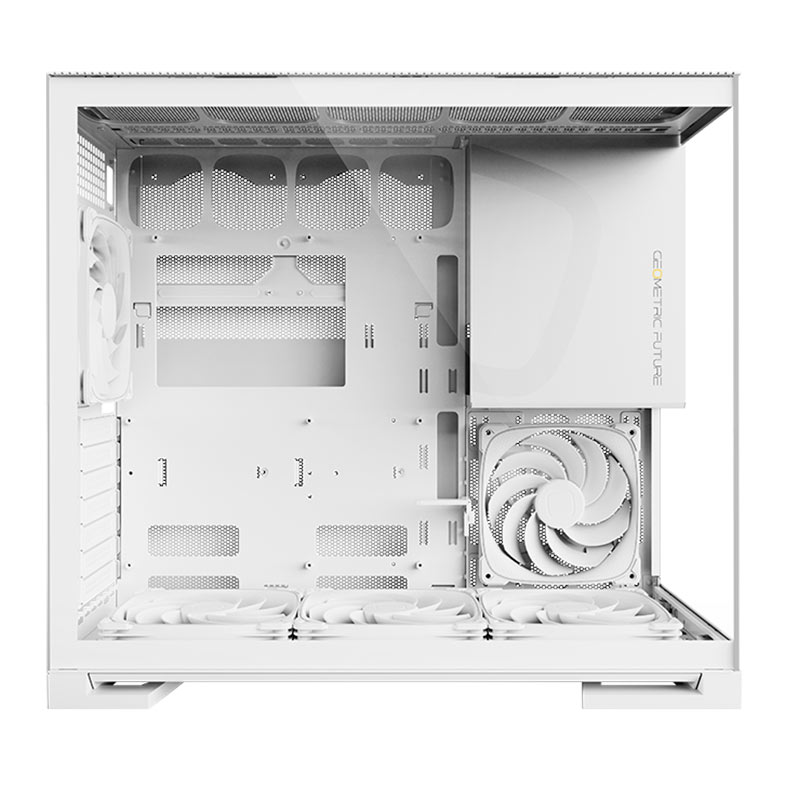 Gabinete Gamer Geometric Future Model 5, Mid-Tower, Lateral de Vidro, Com 5 Fans, Branco, GEO-M5F-W - miniatura 3