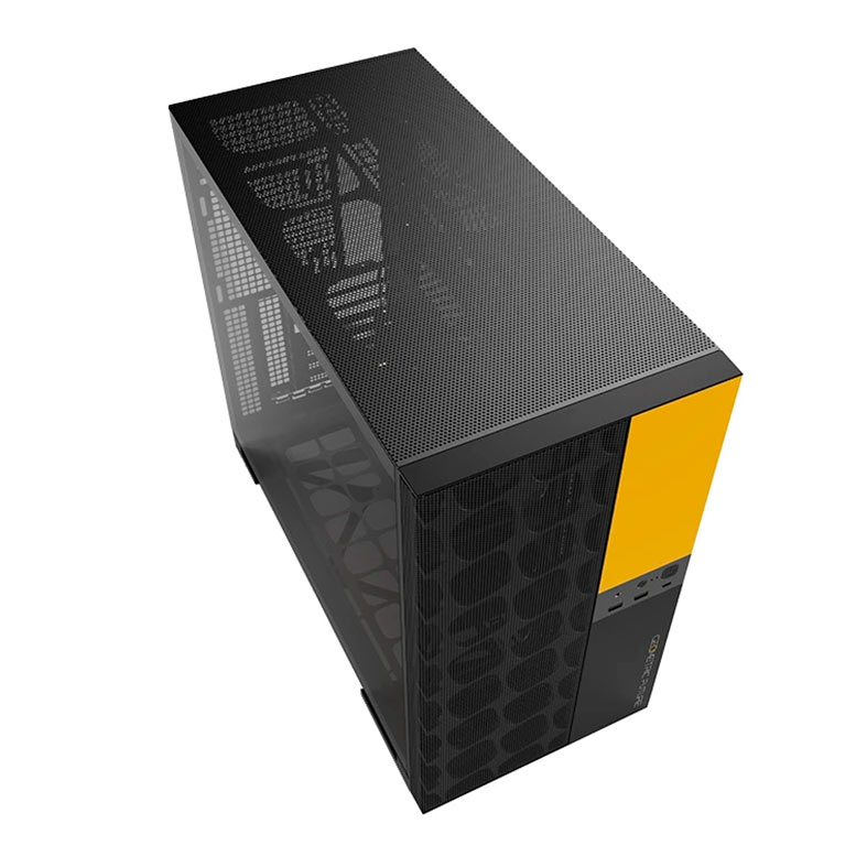 Gabinete Gamer Geometric Future Model 5 Vent, Mid-Tower, Lateral de Vidro, Preto e Amarelo, GEO-M5V-BY - miniatura 3