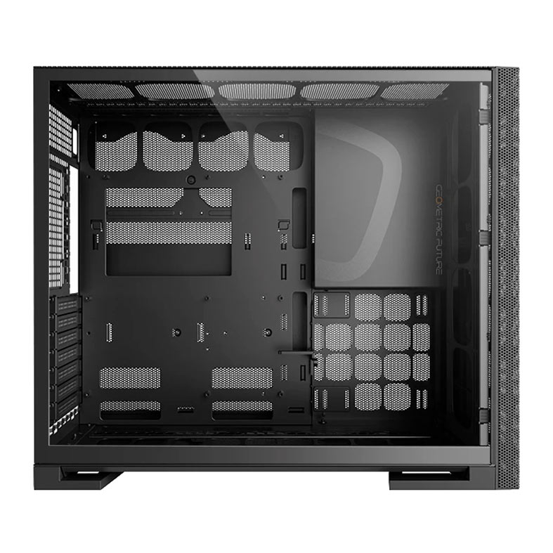 Gabinete Gamer Geometric Future Model 5 Vent, Mid-Tower, Lateral de Vidro, Preto e Amarelo, GEO-M5V-BY - miniatura 4