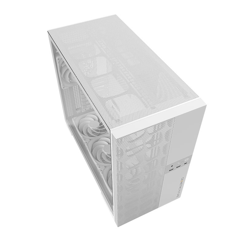 Gabinete Gamer Geometric Future Model 5 Vent, Mid-Tower, Lateral de Vidro, Com 5 Fans, Branco, GEO-M5VF-W - miniatura 4
