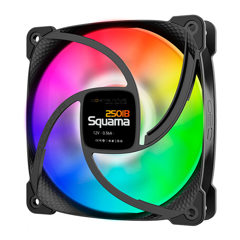 Ventoinha Geometric Future Squama 2501-B, ARGB, 120mm, Preto, GEO-S2501B-1 - miniatura 9