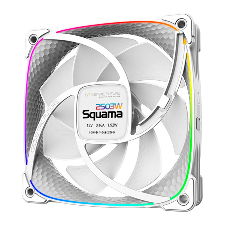 Kit Ventoinhas Geometric Future Squama 2503W-3, ARGB, 3x120mm, Branco, GEO-S2503W-3 - miniatura 7