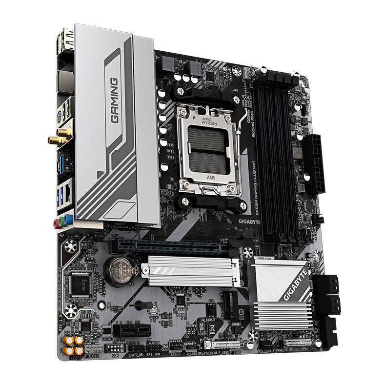 Placa Mae Gigabyte B650M Gaming Plus WiFi, DDR5, Socket AMD AM5, M-ATX, Chipset AMD B650, GIGA-B650M-GAMING-PLUS-WIFI - miniatura 4