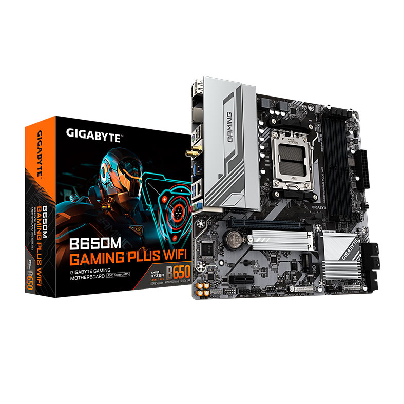 Placa Mae Gigabyte B650M Gaming Plus WiFi, DDR5, Socket AMD AM5, M-ATX, Chipset AMD B650, GIGA-B650M-GAMING-PLUS-WIFI - miniatura 3