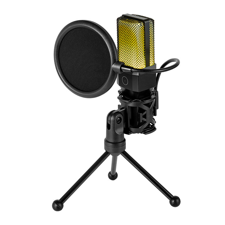 Microfone Condensador Redragon Adne, RGB, USB, Preto, GM212 - miniatura 5
