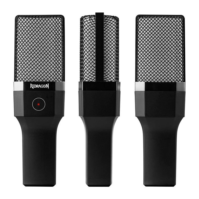 Microfone Condensador Redragon Adne, RGB, USB, Preto, GM212 - miniatura 6