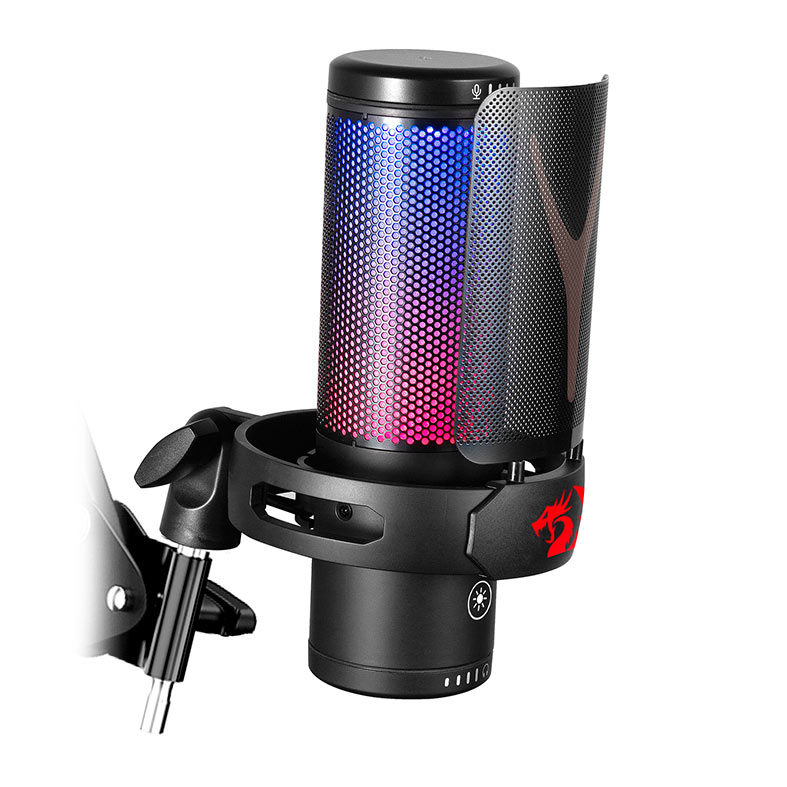 Microfone Redragon Fenris, RGB, USB-C, Preto, GM301 - miniatura 7