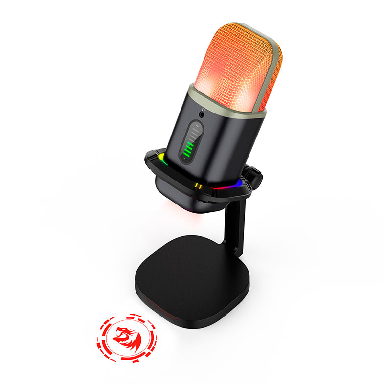 Microfone Gamer Redragon Echowave, RGB, USB Tipo-C, Preto, GM305 - miniatura 3