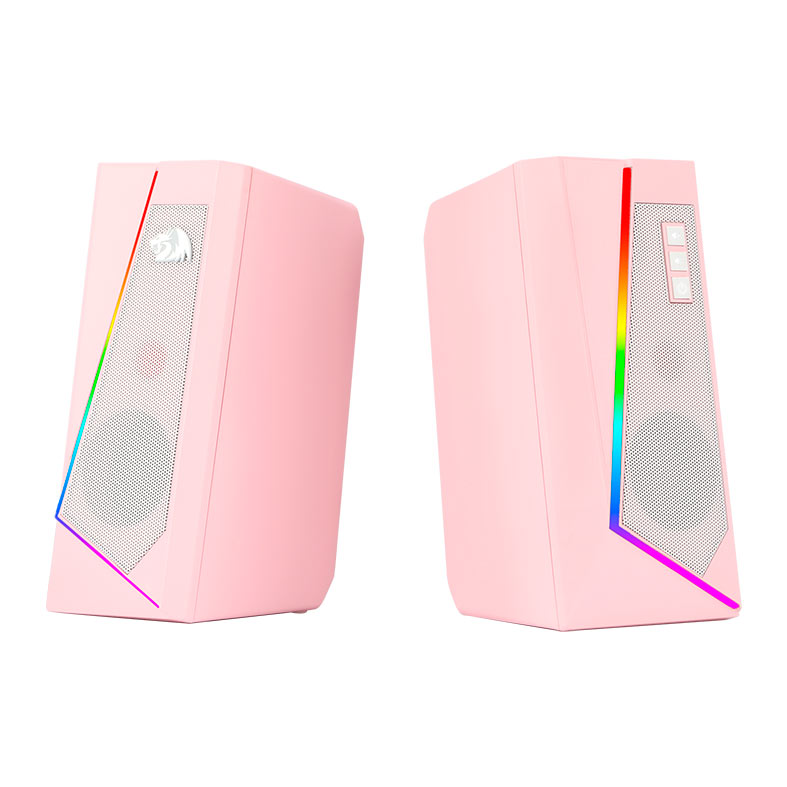 Caixa de Som Redragon Anvil, RGB, 5W RMS, USB e P2, Rosa, GS520P - miniatura 7