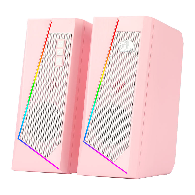 Caixa de Som Redragon Anvil, RGB, 5W RMS, USB e P2, Rosa, GS520P - miniatura 4