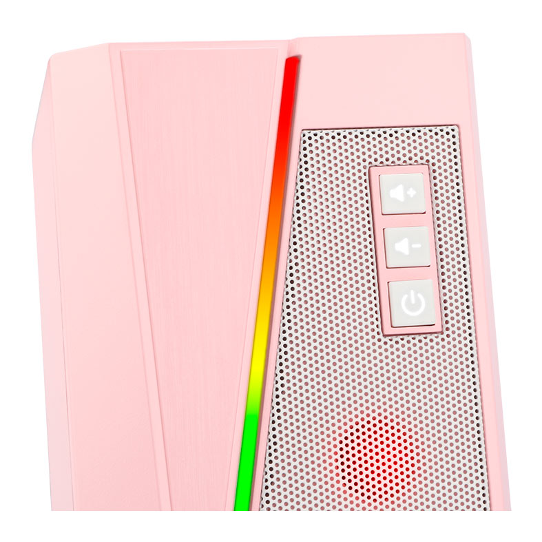 Caixa de Som Redragon Anvil, RGB, 5W RMS, USB e P2, Rosa, GS520P - miniatura 5