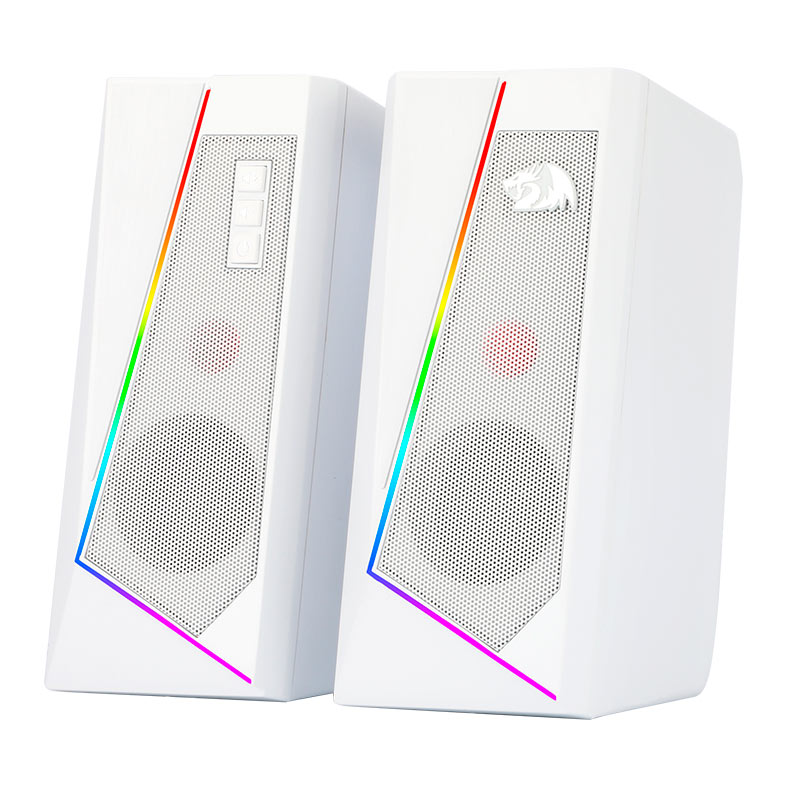 Caixa de Som Redragon Anvil, RGB, 5W RMS, USB e P2, Branca, GS520W - miniatura 4