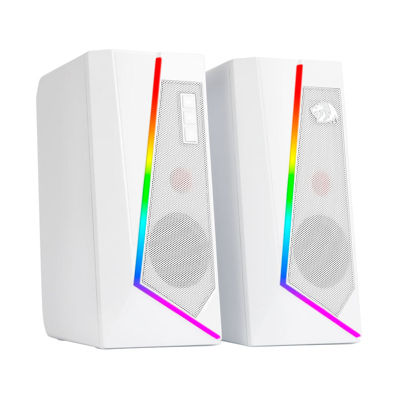 Caixa de Som Redragon Anvil, RGB, 5W RMS, USB e P2, Branca, GS520W - imagem 1