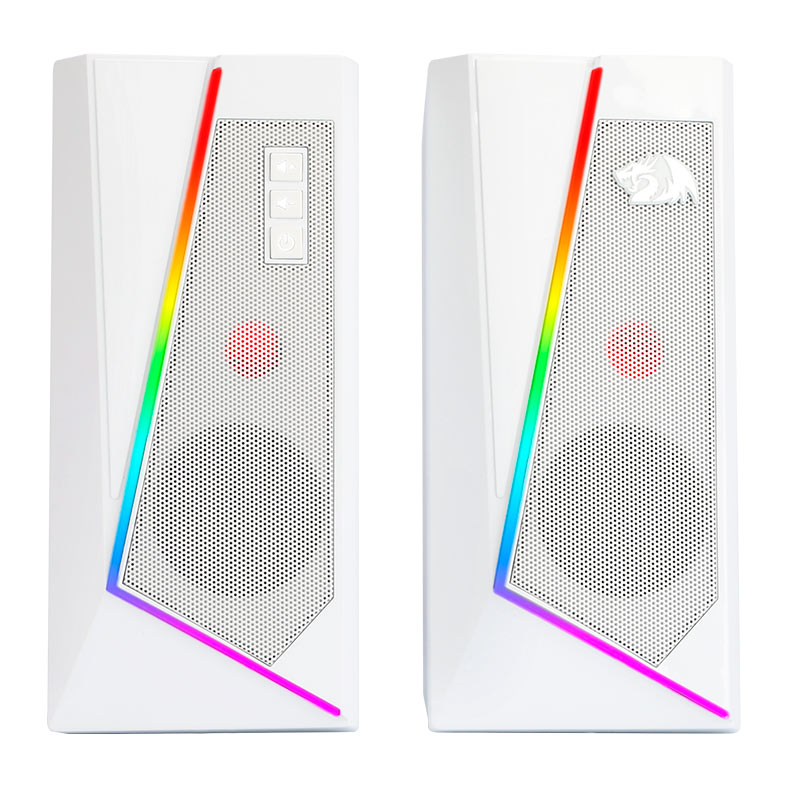 Caixa de Som Redragon Anvil, RGB, 5W RMS, USB e P2, Branca, GS520W - miniatura 3