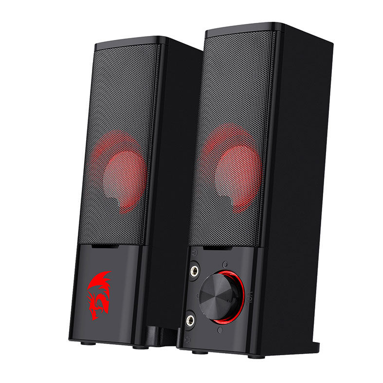 Caixa de Som Redragon Orpheus 2.1 Led Vermelho, GS550 - miniatura 6