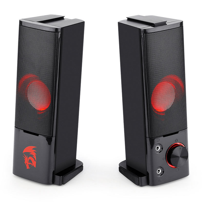 Caixa de Som Redragon Orpheus 2.1 Led Vermelho, GS550 - miniatura 3