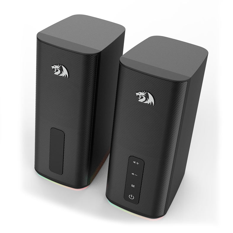Caixa de Som Redragon Connie, RGB, 2x12W RMS, Bluetooth, Preto, GS814 - miniatura 6