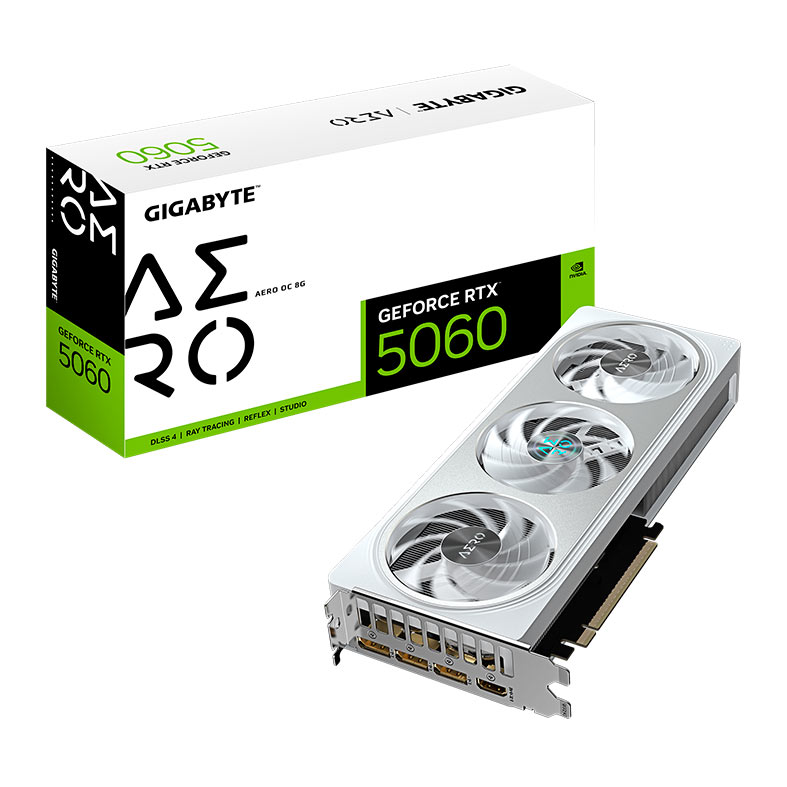 Placa de Video Gigabyte GeForce RTX 5060 Aero OC, 8GB, GDDR7, 128-bit, GV-N5060AERO-OC-8GD - miniatura 3