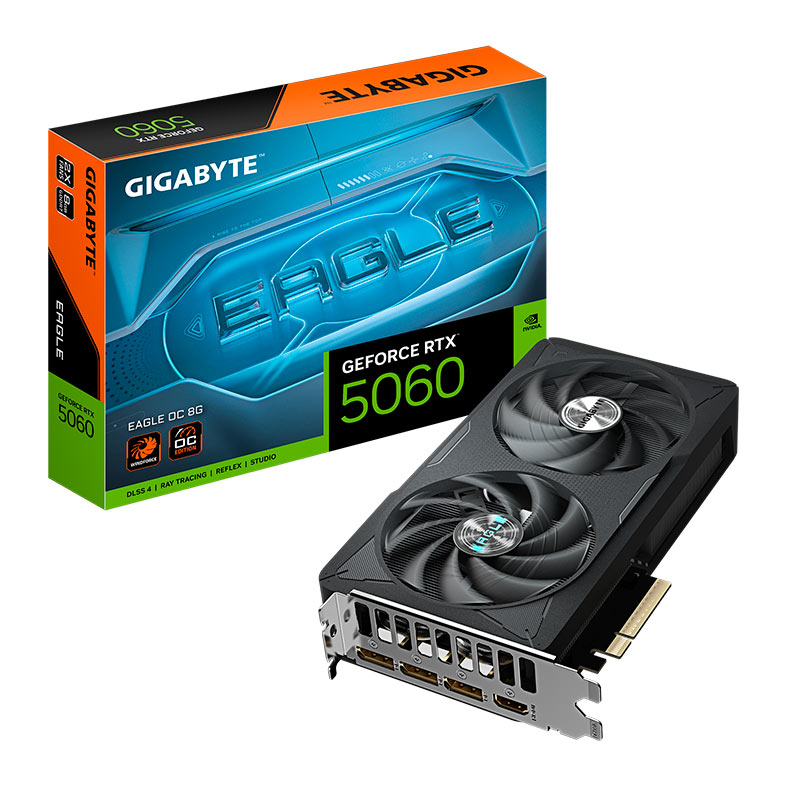 Placa de Video Gigabyte GeForce RTX 5060 Eagle OC, 8GB, GDDR7, 128-bit, GV-N5060EAGLE-OC-8GD - miniatura 3