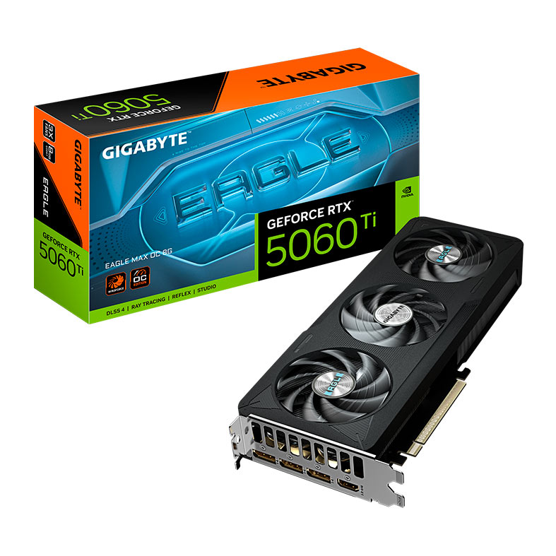 Placa de Video Gigabyte GeForce RTX 5060 Ti Eagle Max OC, 8GB, GDDR7, 128-bit, GV-N506TEAGLEMAX-OC-8GD - miniatura 3