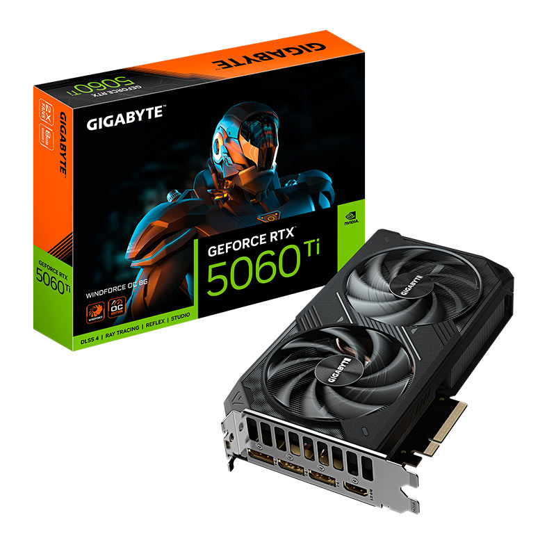 Placa de Video Gigabyte GeForce RTX 5060 Ti Windforce OC, 8GB, GDDR7, 128-bit, GV-N506TWF2OC-8GD - miniatura 3