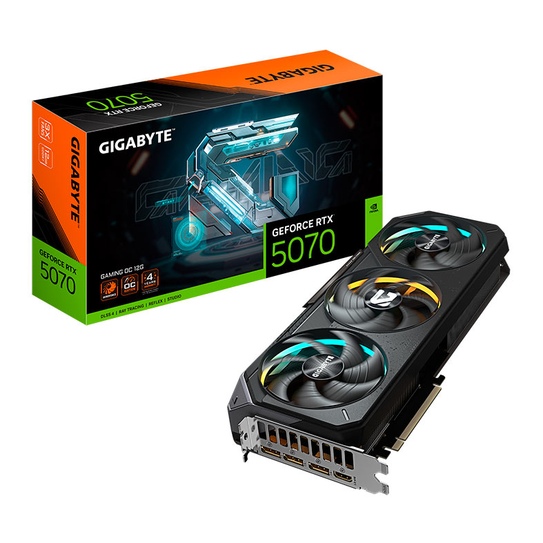 Placa de Video Gigabyte GeForce RTX 5070 Gaming OC, 12GB, GDDR7, 192-bit, GV-N5070GAMING-OC-12GD - miniatura 3