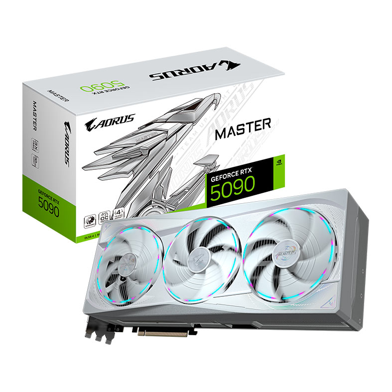 Placa de Video Gigabyte GeForce RTX 5090 Aorus Master Ice, 32GB, GDDR7, 512-bit, GV-N5090AORUS-M-ICE-32GD - miniatura 3