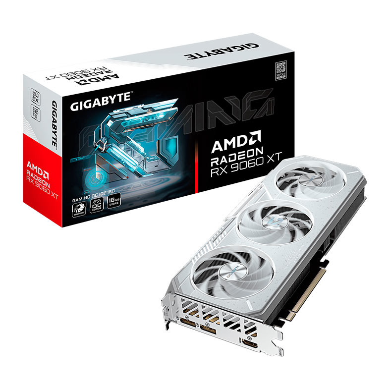 Placa de Video Gigabyte Radeon RX 9060 XT Gaming OC ICE, 16GB, GDDR6, 128-bit, GV-R906XGAMINGOCICE-16GD - miniatura 3
