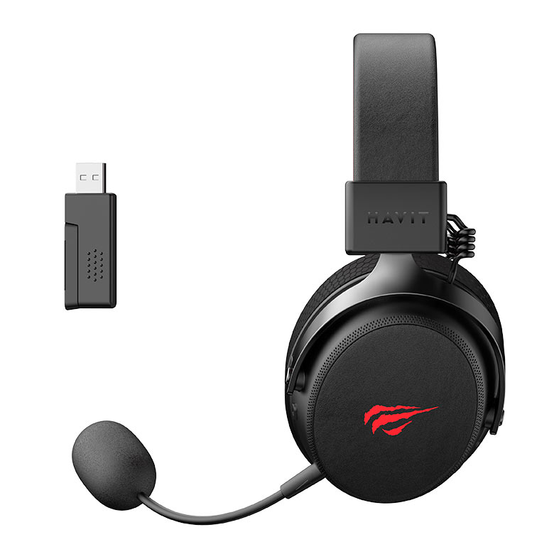 Headset Gamer Havit H2015 Pro, Drivers 53mm, 5 Modos Wireless/Wired/BT/3.5mm/USB-C, multiplataforma, Preto, H2015-PRO-BK - miniatura 6