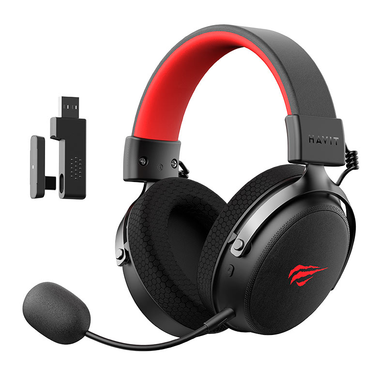 Headset Gamer Havit H2015 Pro, Drivers 53mm, 5 Modos Wireless/Wired/BT/3.5mm/USB-C, multiplataforma, Preto, H2015-PRO-BK - miniatura 5