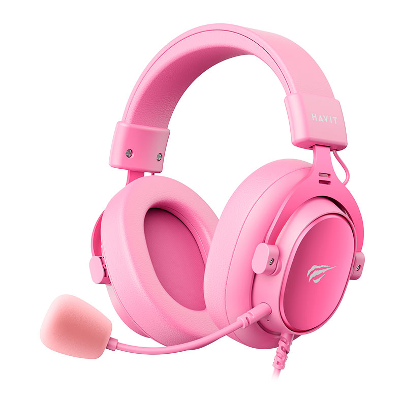 Headset Gamer Havit H2015SE, Drivers 53mm, Rosa, HVGMH-H2015SE-PK - imagem 1