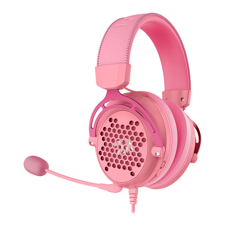 Headset Gamer Redragon Diomedes, Som Surround 7.1, Drivers 53mm, Rosa, H388-P - miniatura 4
