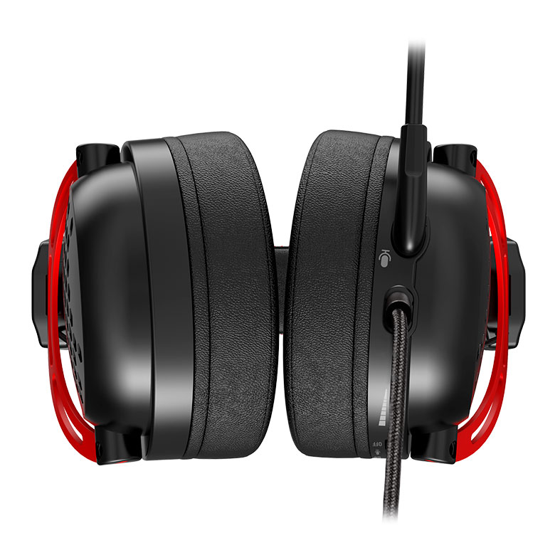 Headset Gamer Redragon Diomedes, Som Surround 7.1, Drivers 53mm, Preto e Vermelho, H388 - miniatura 6