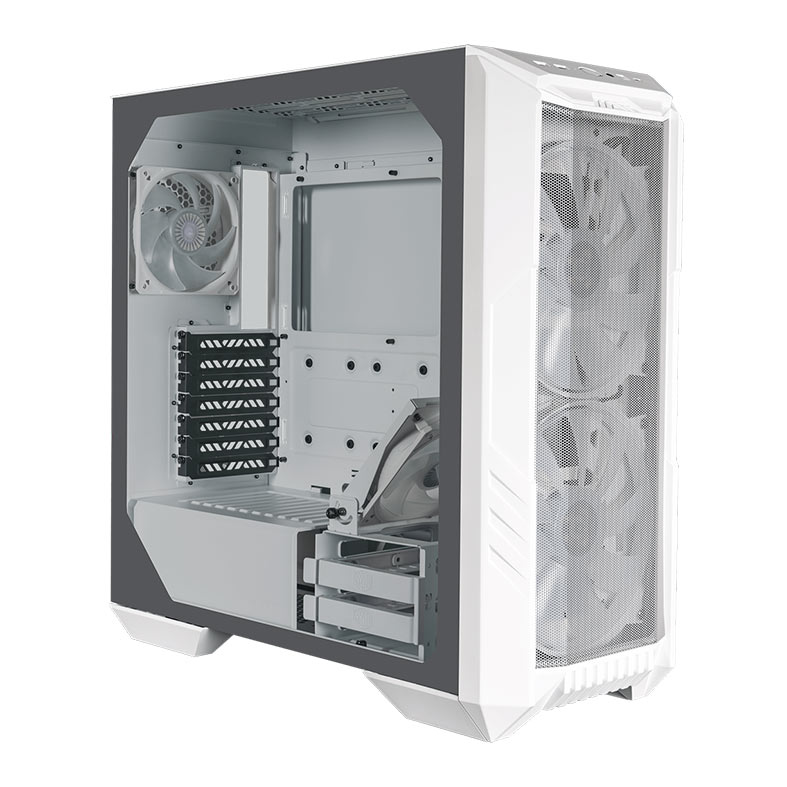Gabinete Cooler Master HAF 500, ARGB, Mid-Tower, Lateral de Vidro, Com 4 Fans, Branco, H500-WGNN-S00 - miniatura 6