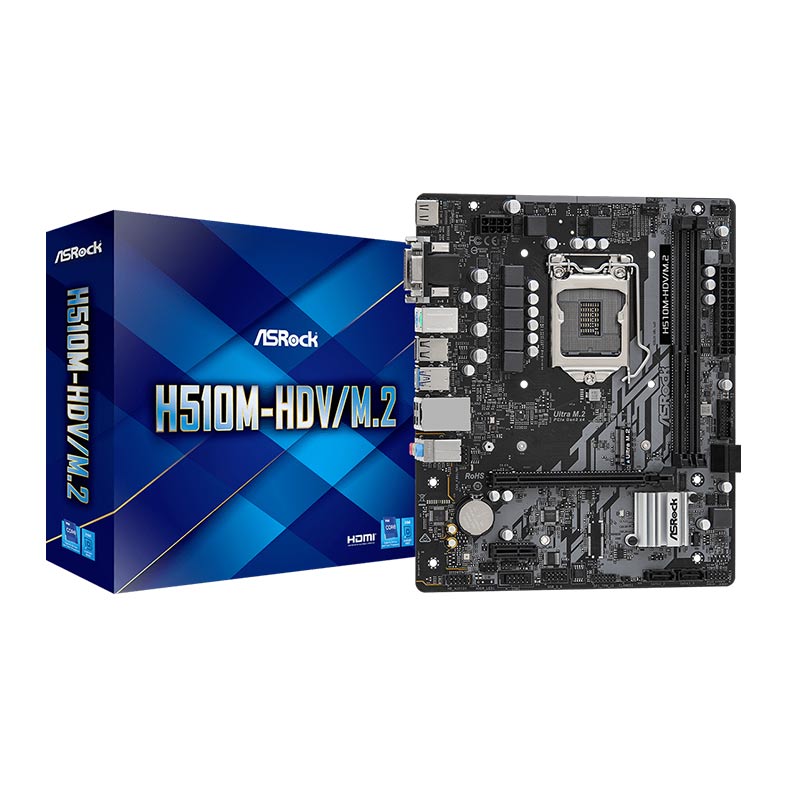 Placa Mae ASRock H510M-HDV/M.2, DDR4, Socket LGA1200, M-ATX, Chipset Intel H510, H510M-HDV/M.2 - miniatura 3