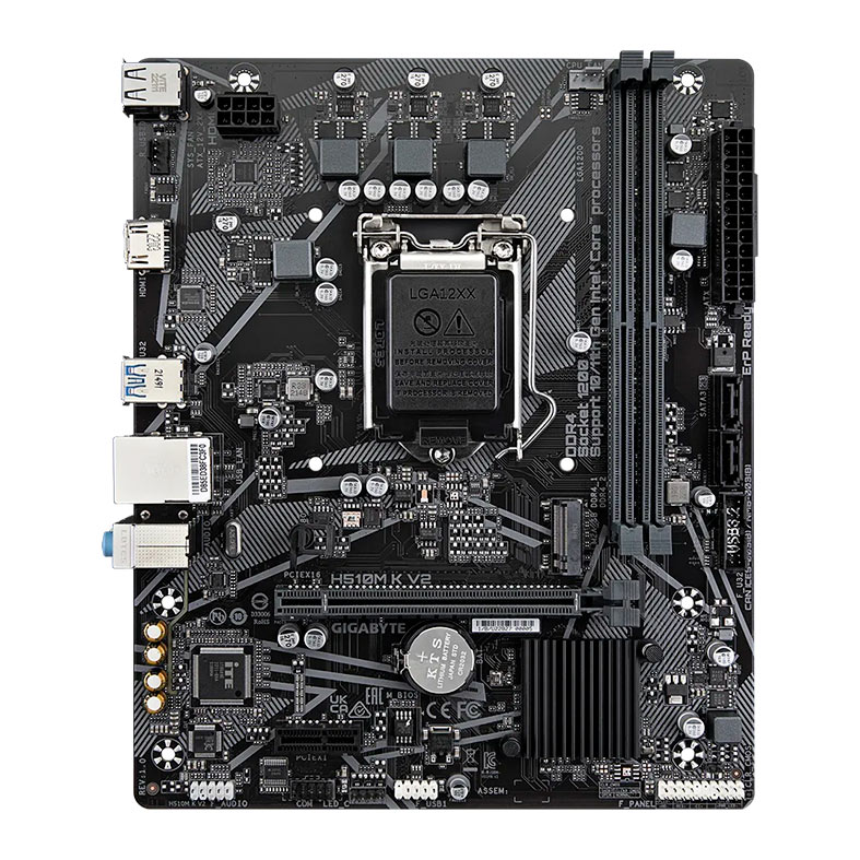 Placa Mae Gigabyte H510M K V2, DDR4, LGA 1200, M-ATX, Chipset Intel H470, H510M-K-V2 - imagem 1