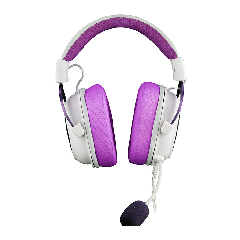 Headset Gamer Redragon Zeus X, RGB, Som Surround 7.1, Drivers 53mm, Branco e Roxo, H510WP-RGB - miniatura 7