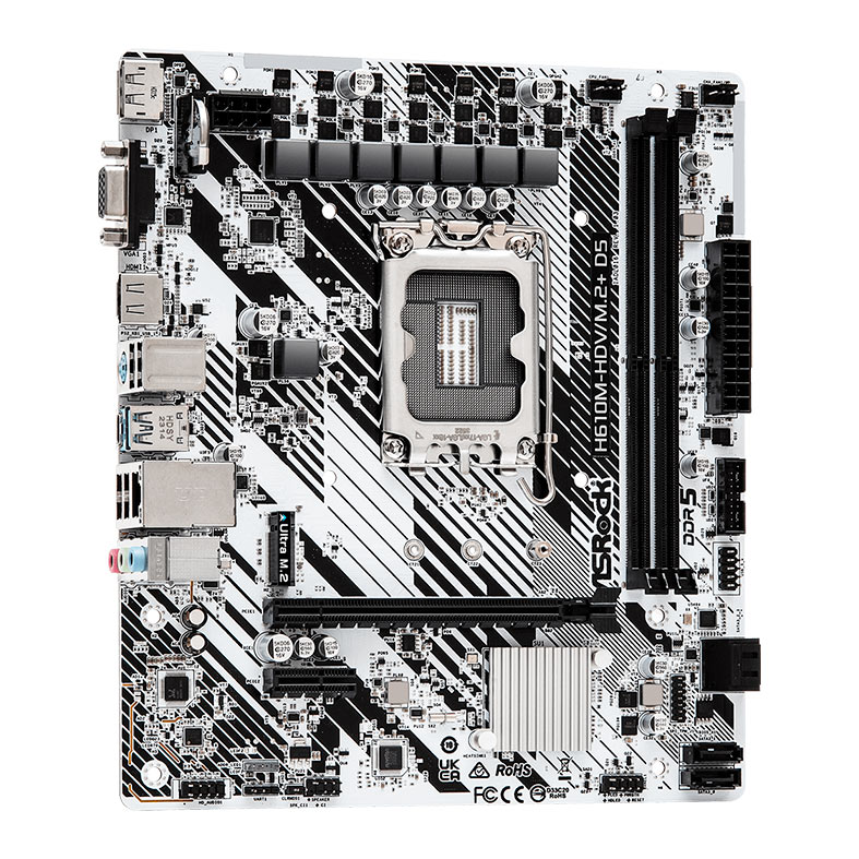 Placa Mae AsRock H610M-HDV/M.2+D5, DDR5, LGA 1700, M-ATX, Chipset Intel H610, H610M-HDV/M.2PLUSD5 - miniatura 4