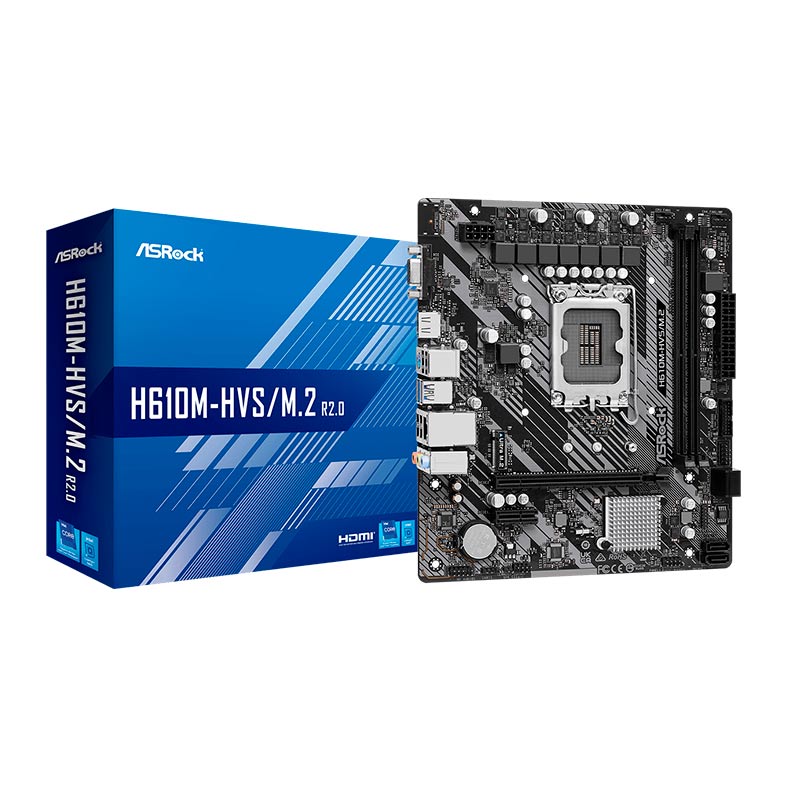 Placa Mae ASRock H610M-HVS/M.2 R2.0, DDR4, Socket LGA1700, M-ATX, Chipset Intel H610, H610M-HVS-M.2-R2 - miniatura 3