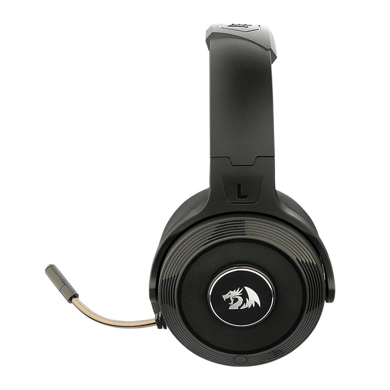 Headset Gamer Redragon Pelops Pro, Drivers 40mm, Wireless, Preto e Vermelho, H818-PRO - miniatura 7