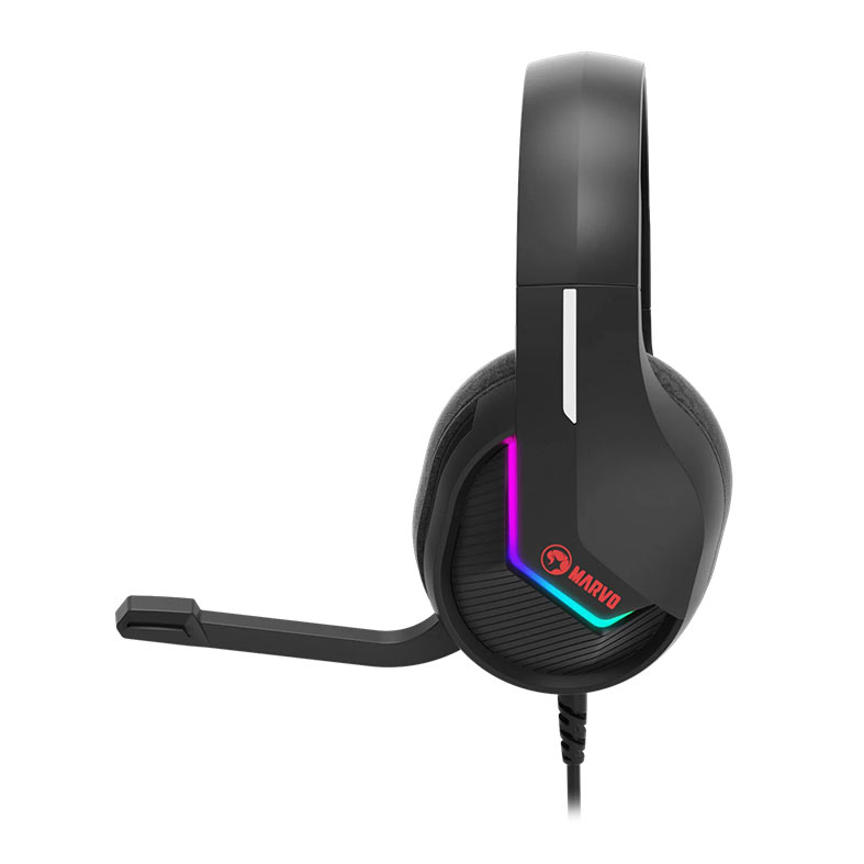 Headset Gamer Marvo H8618, RGB, Drivers 50mm, Preto, H8618-BK - miniatura 6