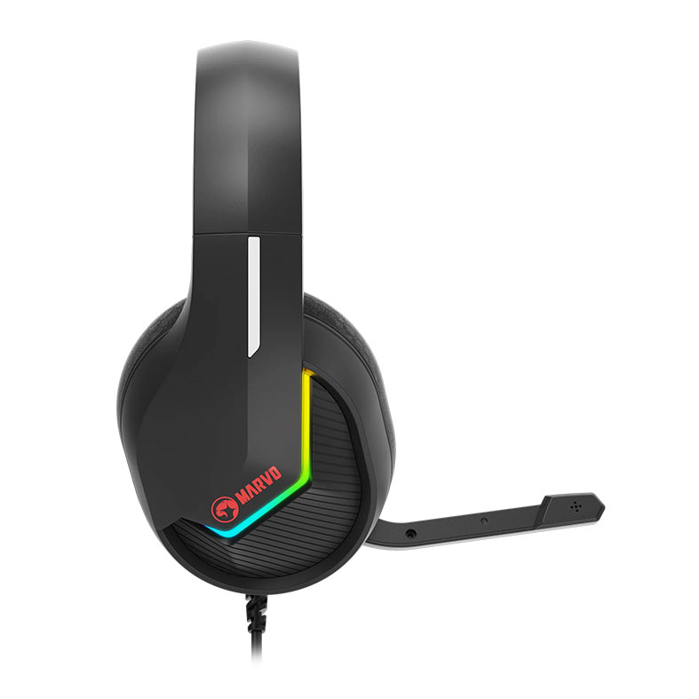 Headset Gamer Marvo H8618, RGB, Drivers 50mm, Preto, H8618-BK - miniatura 5
