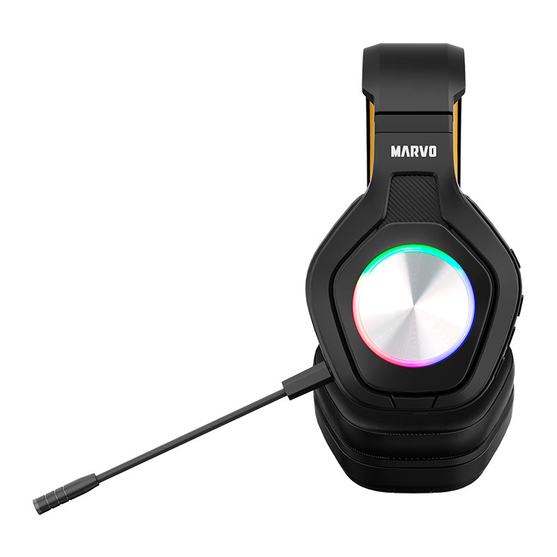 PRE VENDA - Headset Gamer Marvo Pulz 80W, RGB, Drivers 50mm, Wireless, Preto, HG9084W - miniatura 4