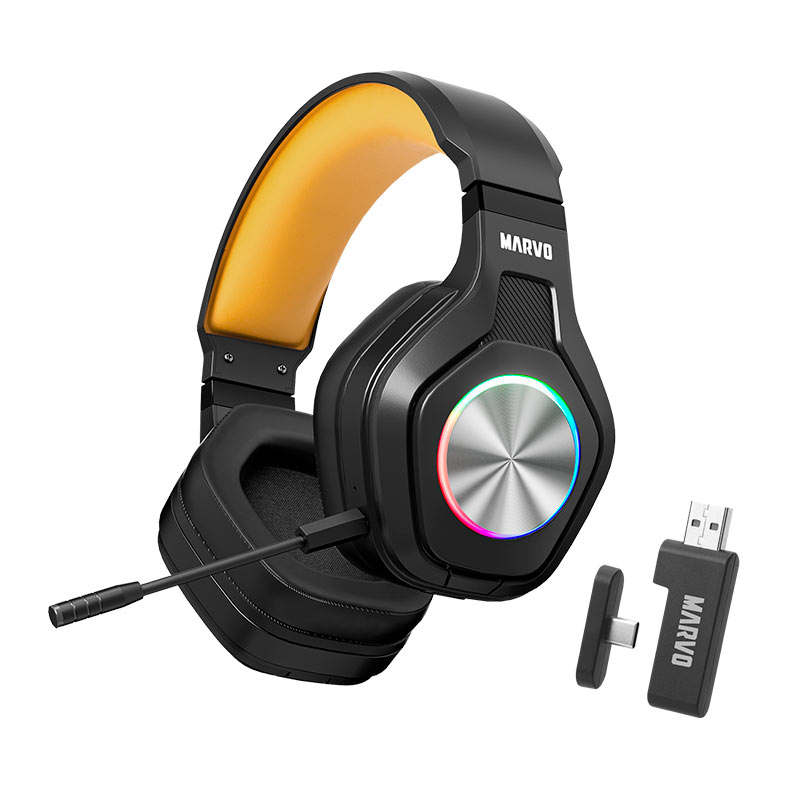 PRE VENDA - Headset Gamer Marvo Pulz 80W, RGB, Drivers 50mm, Wireless, Preto, HG9084W - miniatura 3