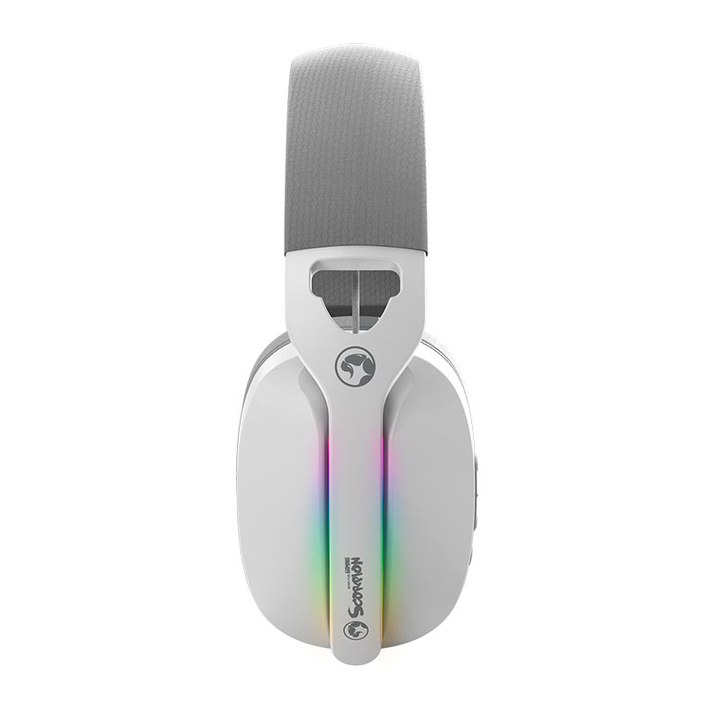 Headset Gamer Marvo Pulz 70W, RGB, Wireless, Drivers 40mm, Tri-Mode, Branco, HG9086W-WH - miniatura 4
