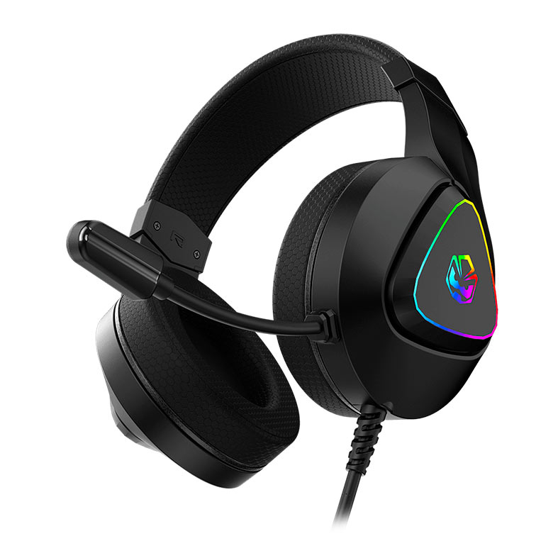 Headset Gamer PCYES Deffy, RGB, Drivers 50mm, Preto, HGDF50BV - miniatura 4