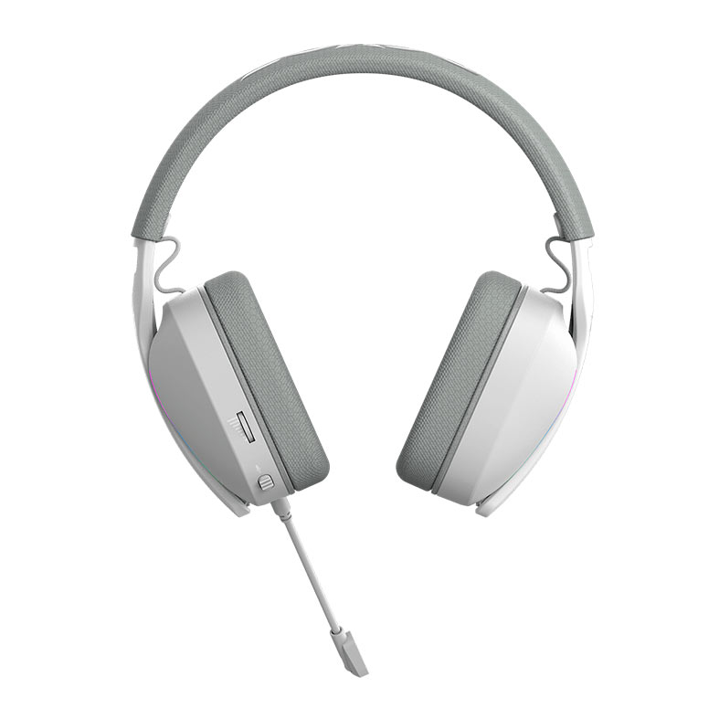 Headset Gamer PCYES Nowy, RGB, Drivers 40mm, Branco, HGNW40WG - miniatura 6